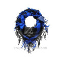 Mens plaid square polyester scarf